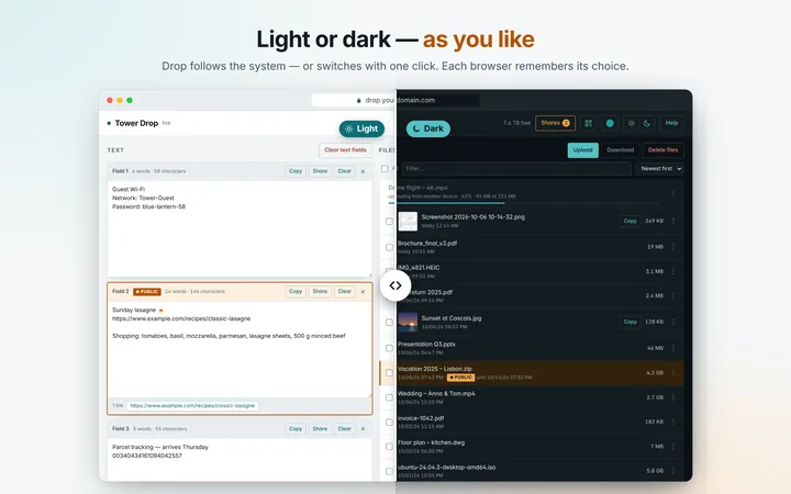 Light and dark